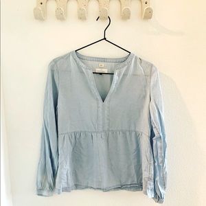 LOFT baby blue blouse